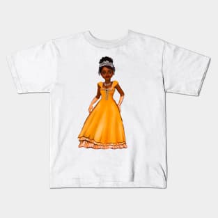 Princess Coco  ! beautiful  black girl with Afro hair, brown eyes and dark brown skin. Hair love ! Kids T-Shirt